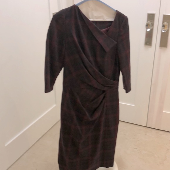 Tartan fitted office dress - Picture 1 of 2